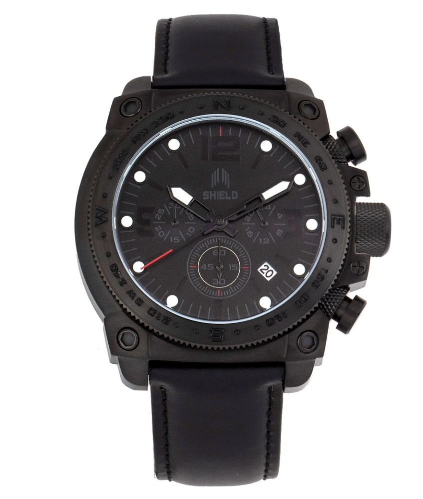 NWOT Shield watch 105-6 black on black